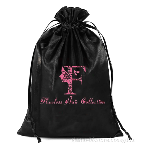 Design Logo Hair Extension Packaging,Beautiful Satin Hair Extension Packaging Bags